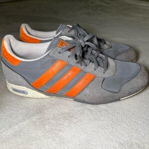 Adidas Adistar 80 Sneakers in Gray and Orange